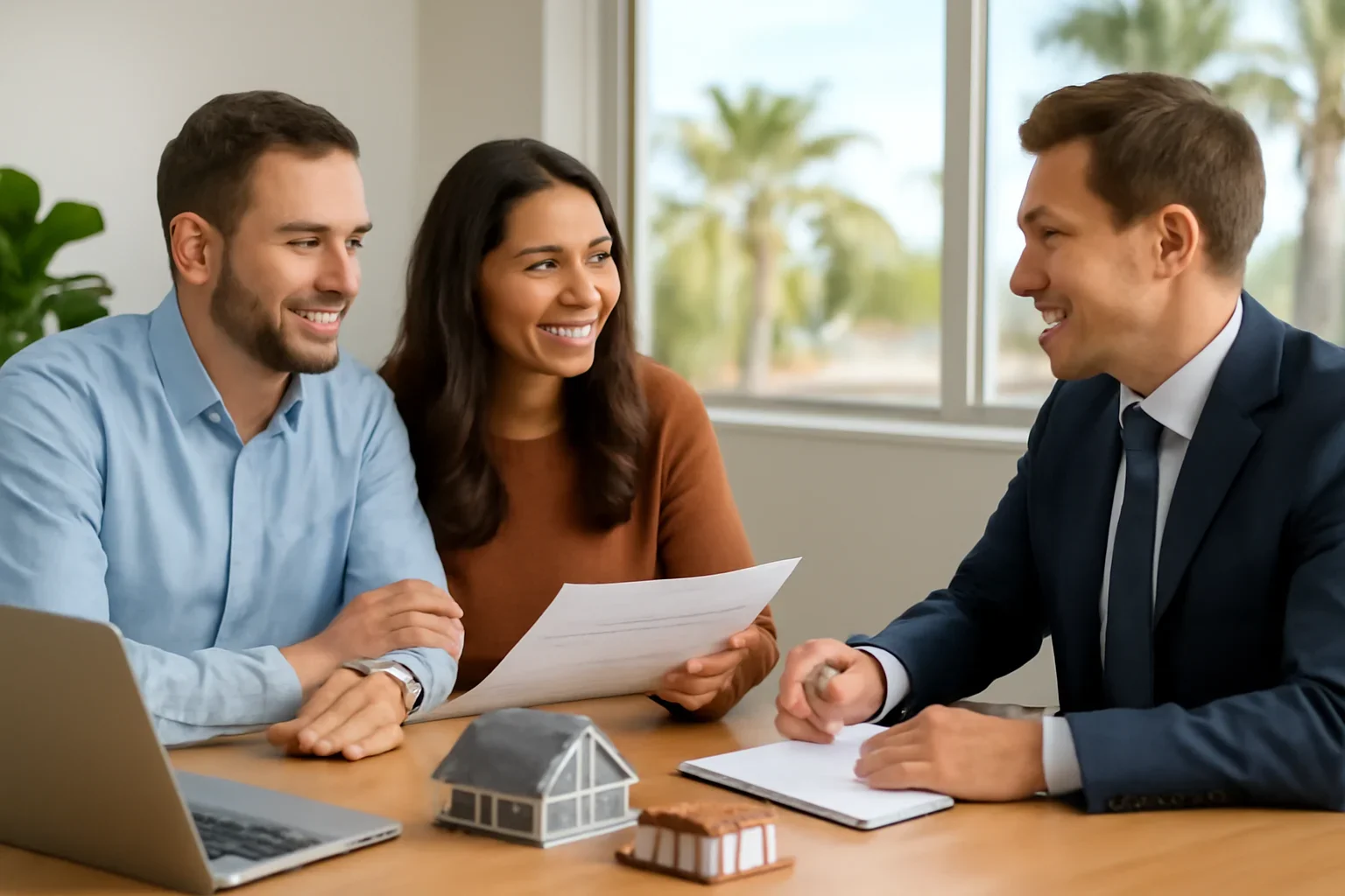 Borrowers reviewing manufactured and traditional home loan options in Southern California